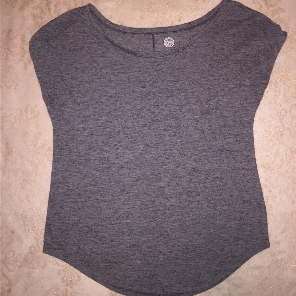 Gray Round Neck T Shirt
